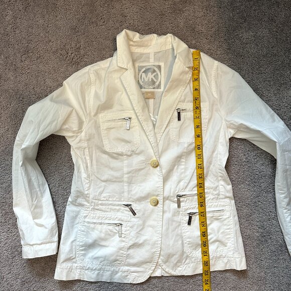 MICHAEL KORS | Women’s Jacket Top | White | Size: 4P - Picture 4 of 10